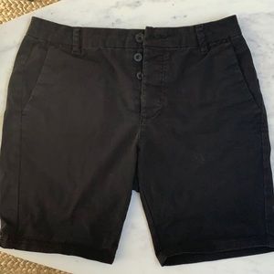 Black stretch skinny shorts